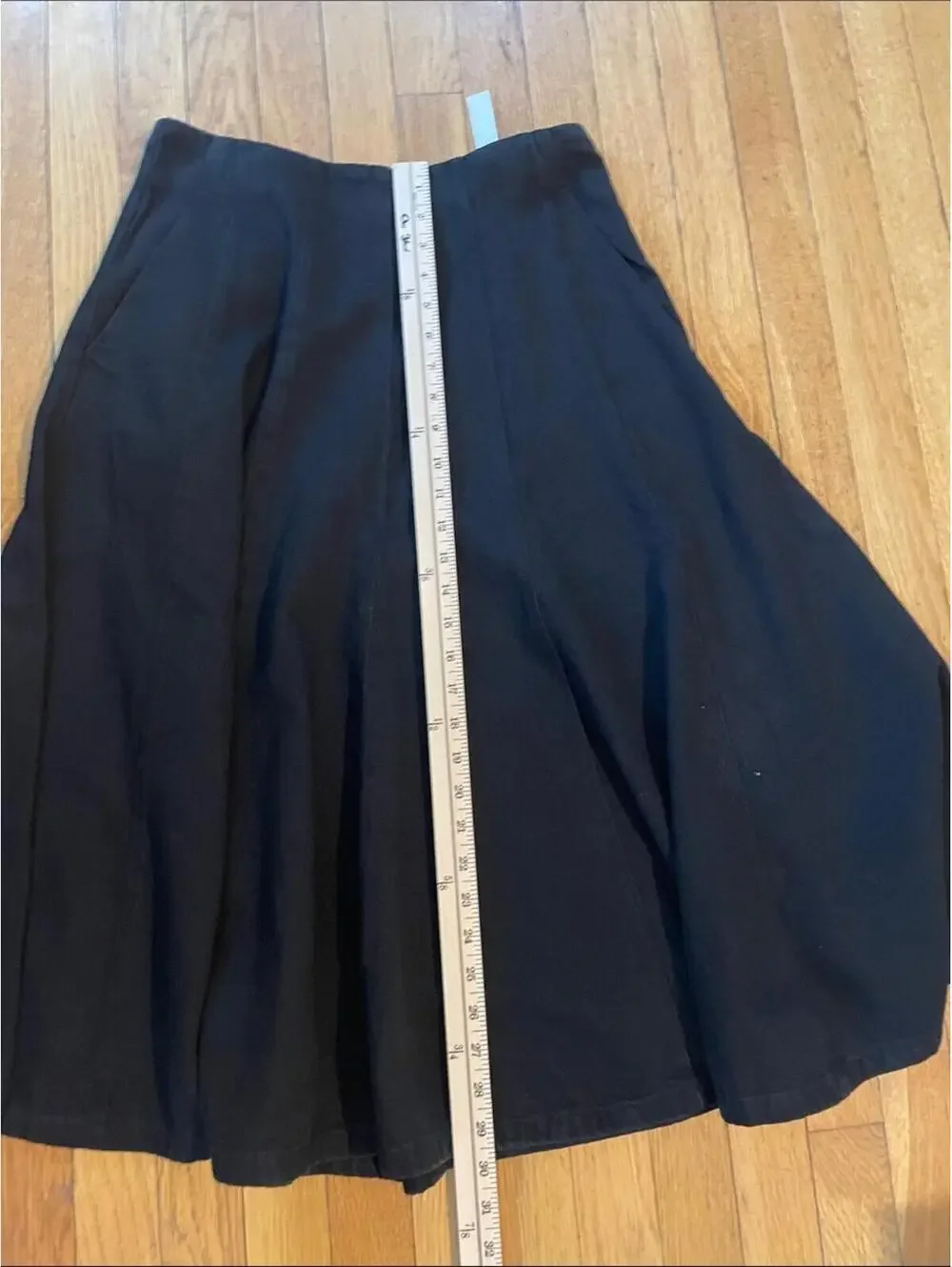 Madewell Airy Denim Circle Skirt Black A-Line Size 28 New With Tags